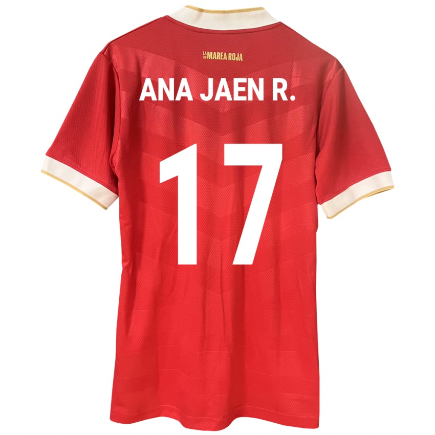 Femme Maillot Panama Ana Jaén Rodríguez #17 Rouge Tenues Domicile 24-26 T-Shirt Belgique