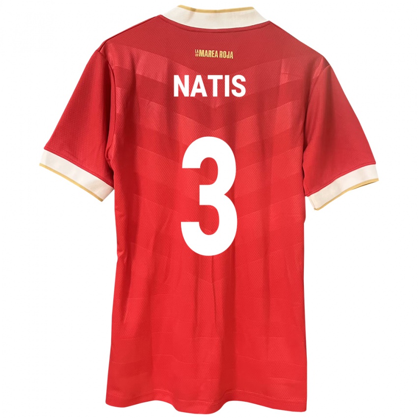Damen Panama Wendy Natis #3 Rot Heimtrikot Trikot 24-26 T-Shirt Belgien
