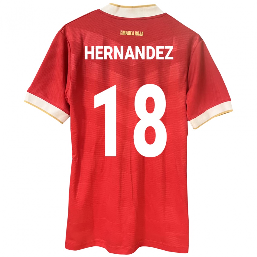 Damen Panama Erika Hernández #18 Rot Heimtrikot Trikot 24-26 T-Shirt Belgien