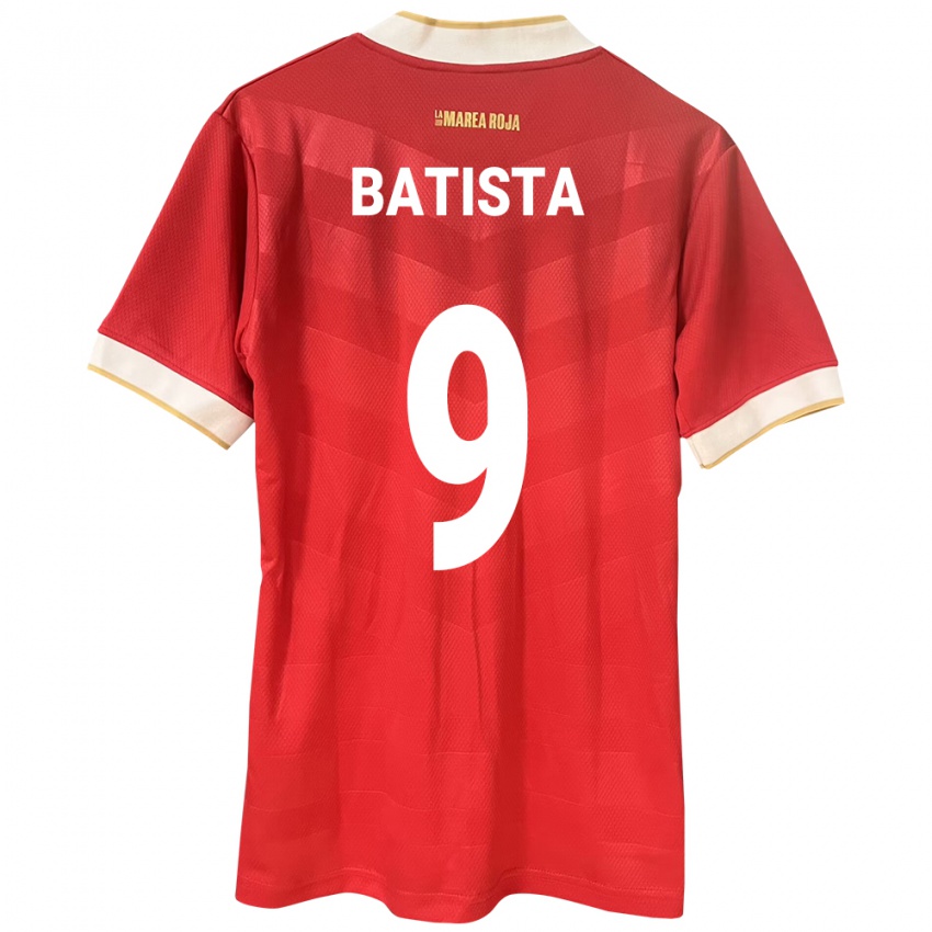 Damen Panama Yanixa Batista #9 Rot Heimtrikot Trikot 24-26 T-Shirt Belgien