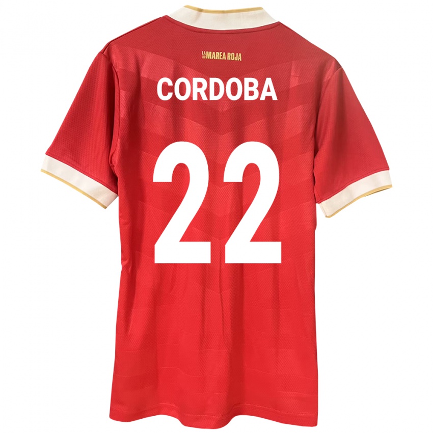 Damen Panama Farissa Córdoba #22 Rot Heimtrikot Trikot 24-26 T-Shirt Belgien