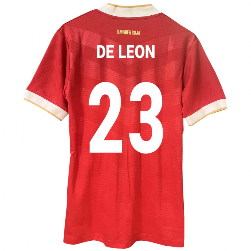 Damen Panama Yerenis De León #23 Rot Heimtrikot Trikot 24-26 T-Shirt Belgien