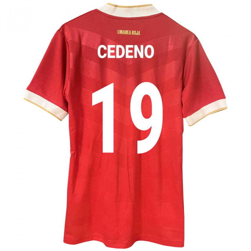 Damen Panama Lineth Cedeño #19 Rot Heimtrikot Trikot 24-26 T-Shirt Belgien