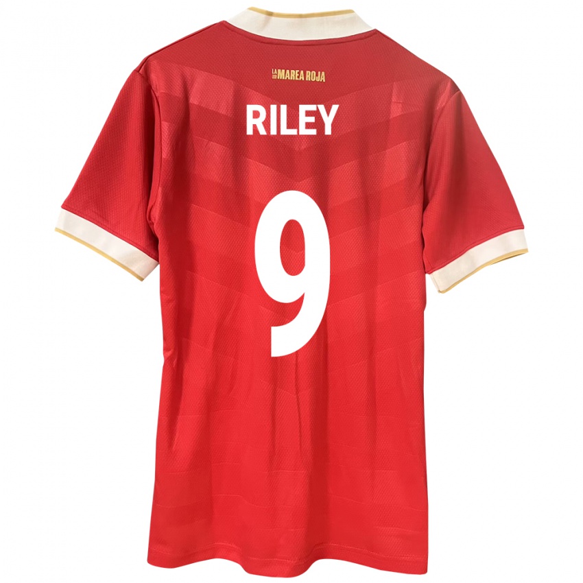 Damen Panama Karla Riley #9 Rot Heimtrikot Trikot 24-26 T-Shirt Belgien