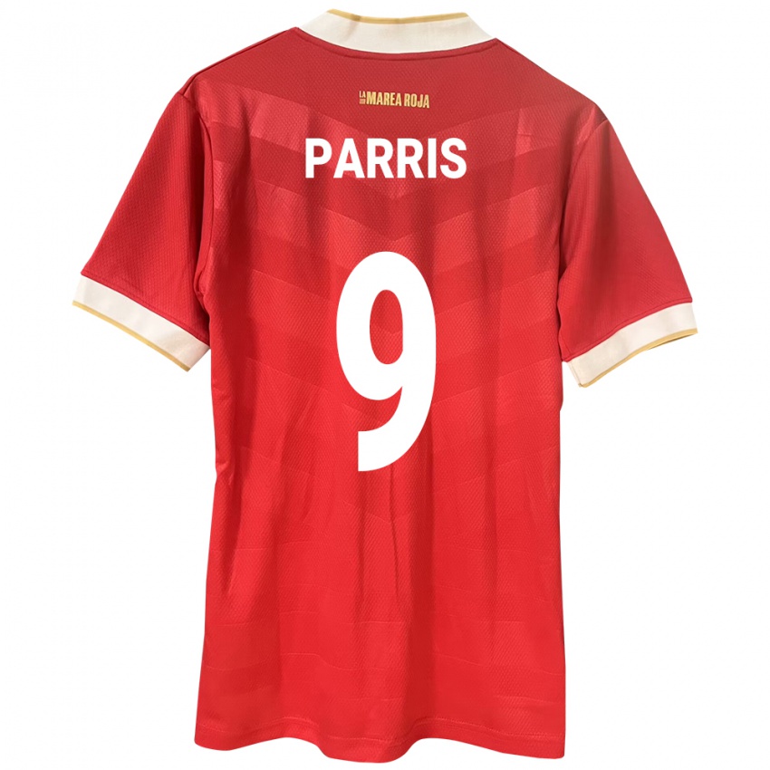 Femme Maillot Panama Katherine Parris #9 Rouge Tenues Domicile 24-26 T-Shirt Belgique