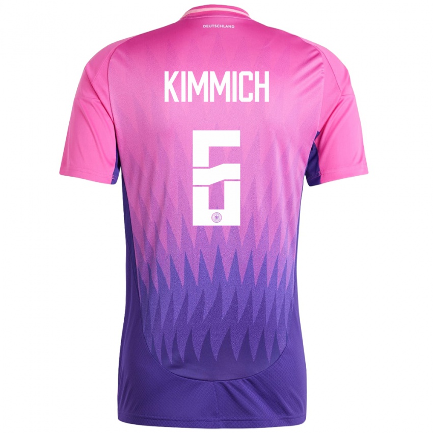 Dames Duitsland Joshua Kimmich #6 Roze Paars Uitshirt Uittenue 24-26 T-Shirt België