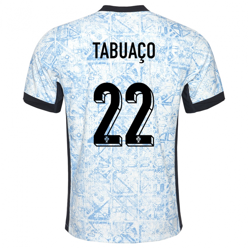Dames Portugal Goncalo Tabuaco #22 Crème Blauw Uitshirt Uittenue 24-26 T-Shirt België