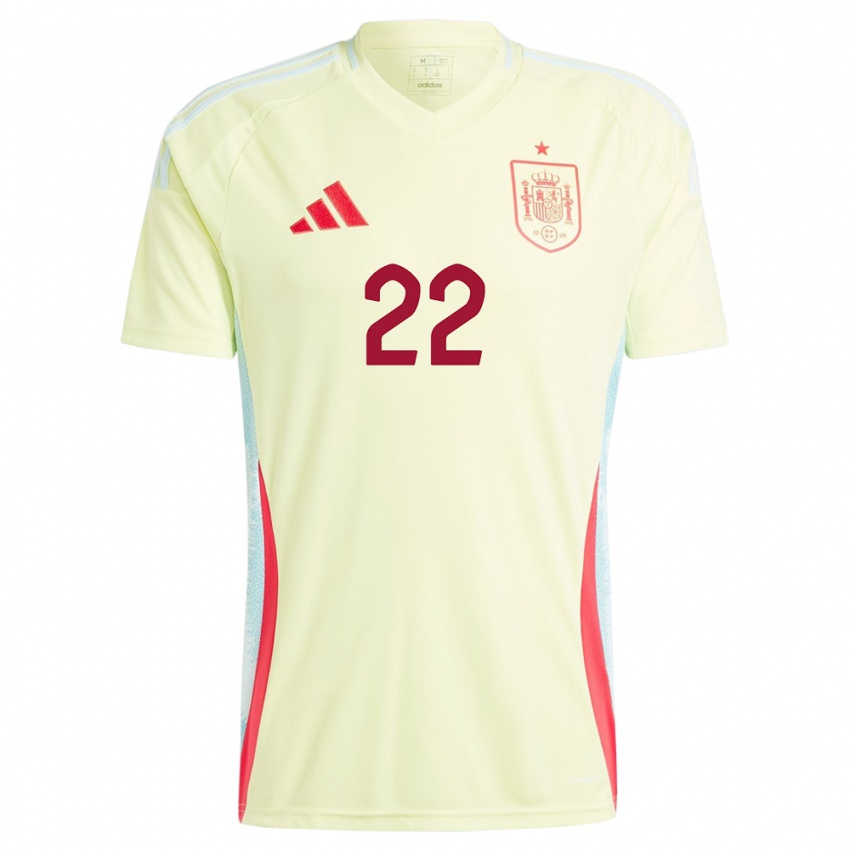Damen Spanien Anna Torroda #22 Gelb Auswärtstrikot Trikot 24-26 T-Shirt Belgien
