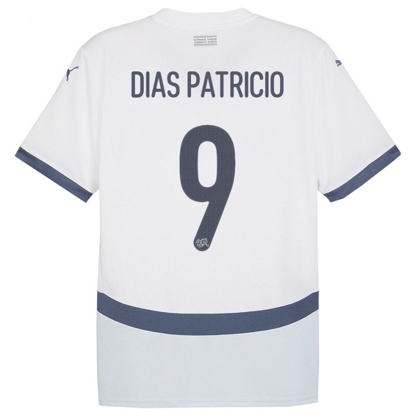 Damen Schweiz Alexandre Dias Patricio #9 Weiß Auswärtstrikot Trikot 24-26 T-Shirt Belgien