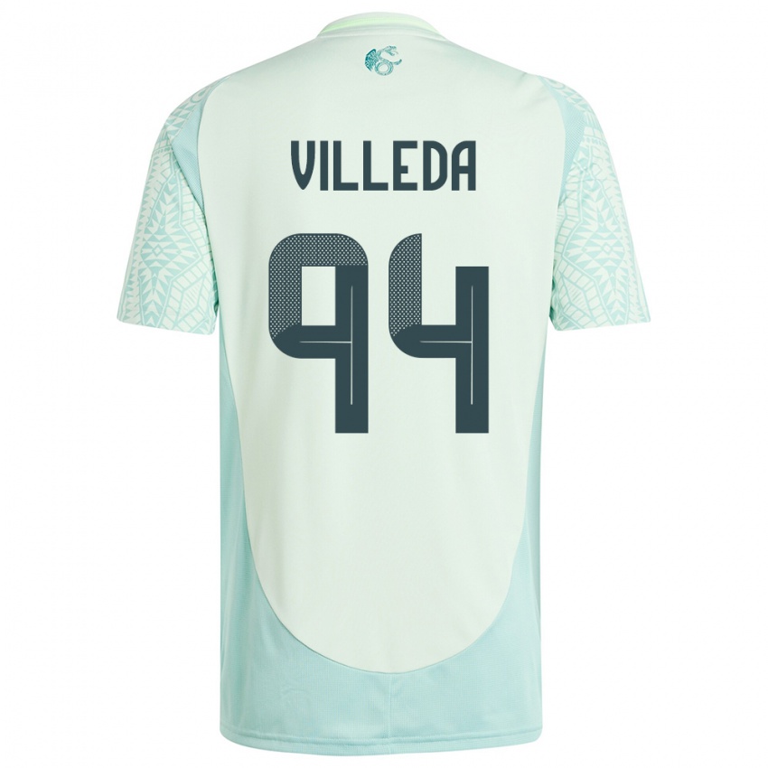 Damen Mexiko Melany Villeda #94 Leinengrün Auswärtstrikot Trikot 24-26 T-Shirt Belgien