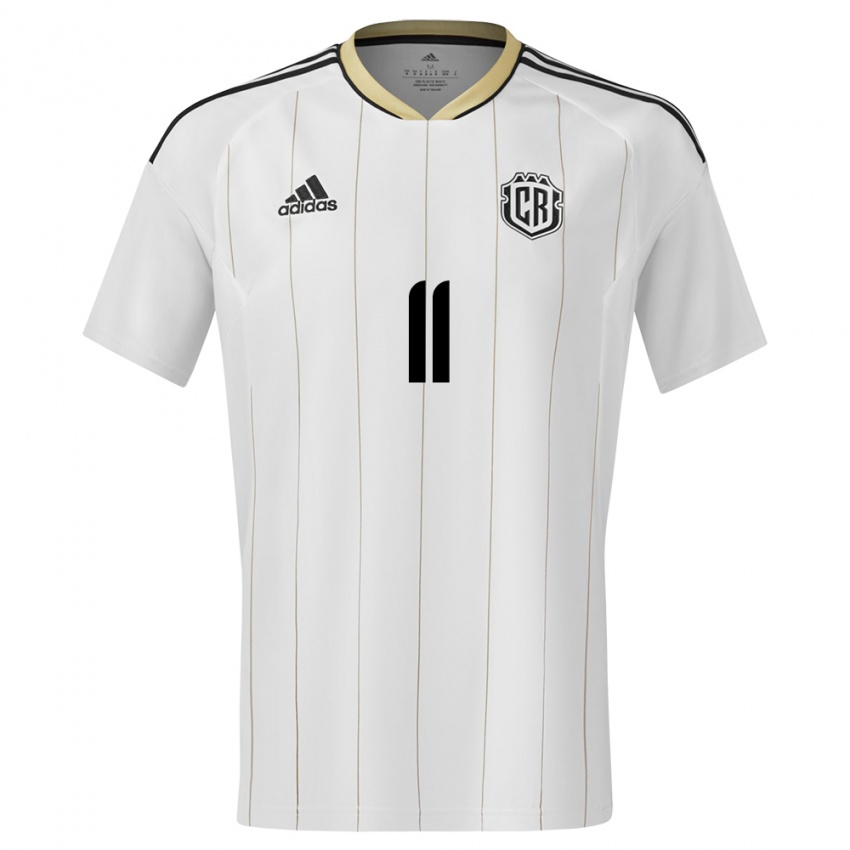 Damen Costa Rica Johan Venegas #11 Weiß Auswärtstrikot Trikot 24-26 T-Shirt Belgien