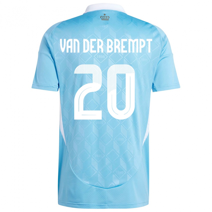 Damen Belgien Ignace Van Der Brempt #20 Blau Auswärtstrikot Trikot 24-26 T-Shirt Belgien