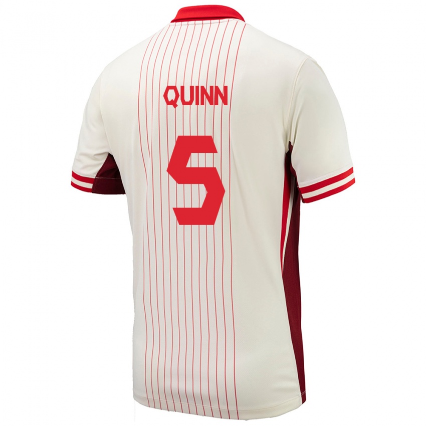 Damen Kanada Quinn #5 Weiß Auswärtstrikot Trikot 24-26 T-Shirt Belgien