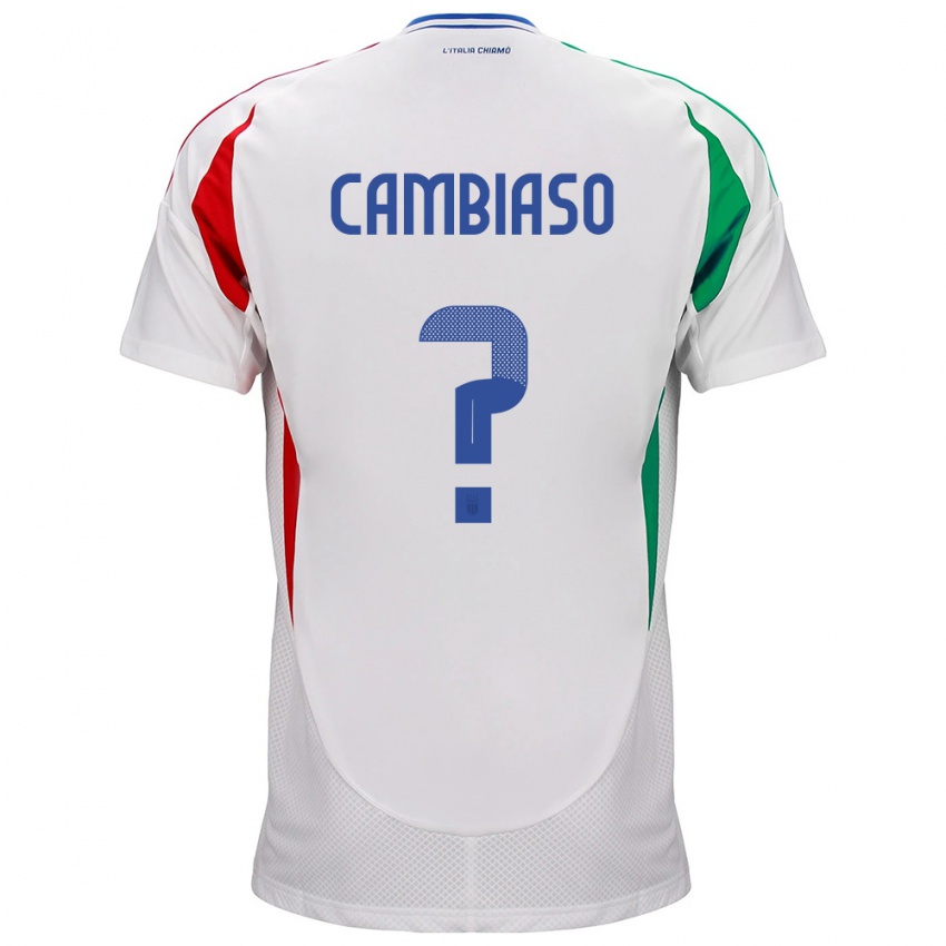 Damen Italien Andrea Cambiaso #0 Weiß Auswärtstrikot Trikot 24-26 T-Shirt Belgien