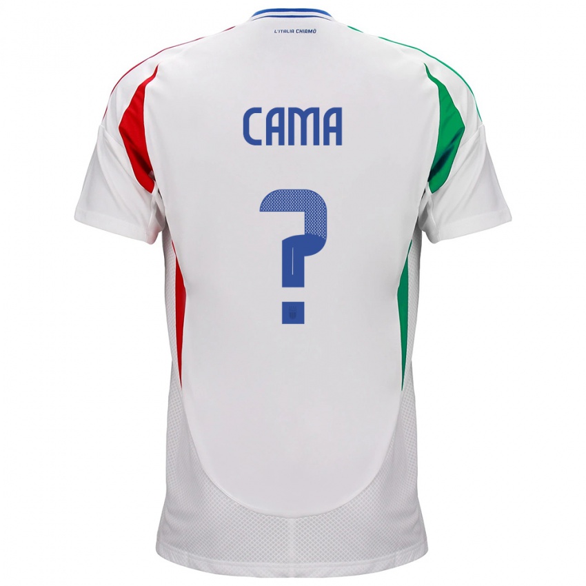 Damen Italien Cristian Cama #0 Weiß Auswärtstrikot Trikot 24-26 T-Shirt Belgien
