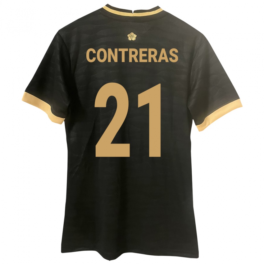 Dames Panama Davis Contreras #21 Zwart Uitshirt Uittenue 24-26 T-Shirt België