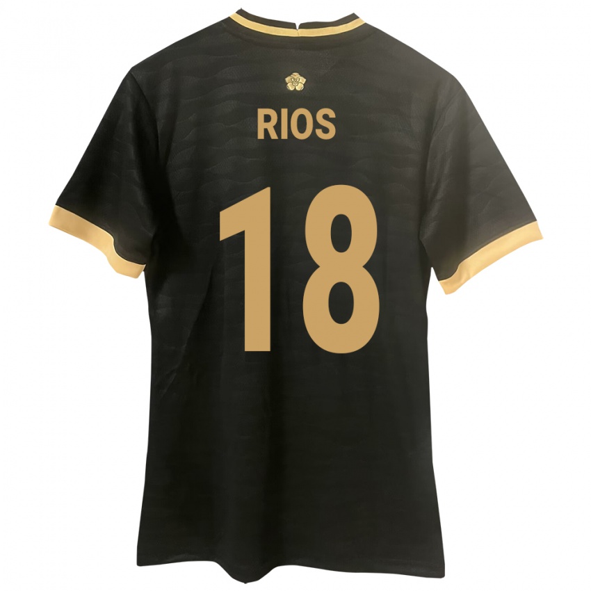 Dames Panama Héctor Ríos #18 Zwart Uitshirt Uittenue 24-26 T-Shirt België