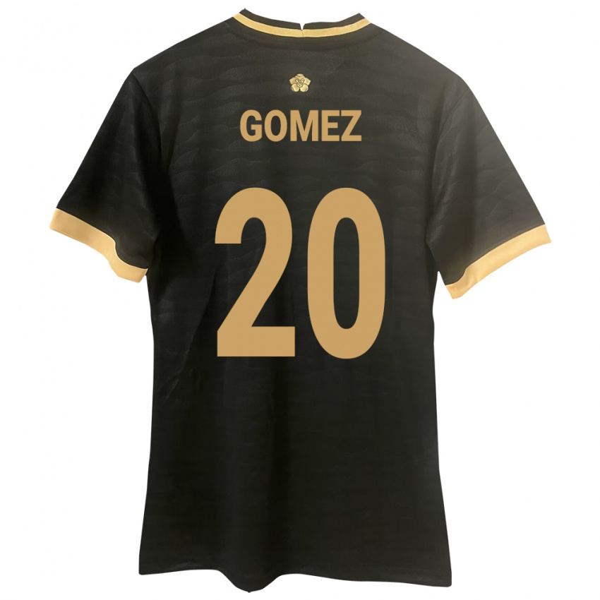 Damen Panama Ernesto Gómez #20 Schwarz Auswärtstrikot Trikot 24-26 T-Shirt Belgien