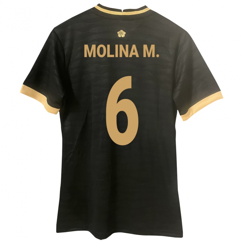 Damen Panama Mariana Molina #6 Schwarz Auswärtstrikot Trikot 24-26 T-Shirt Belgien