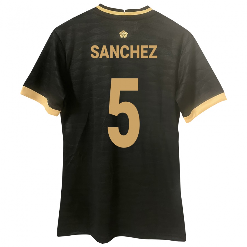 Damen Panama Leydis Sánchez #5 Schwarz Auswärtstrikot Trikot 24-26 T-Shirt Belgien