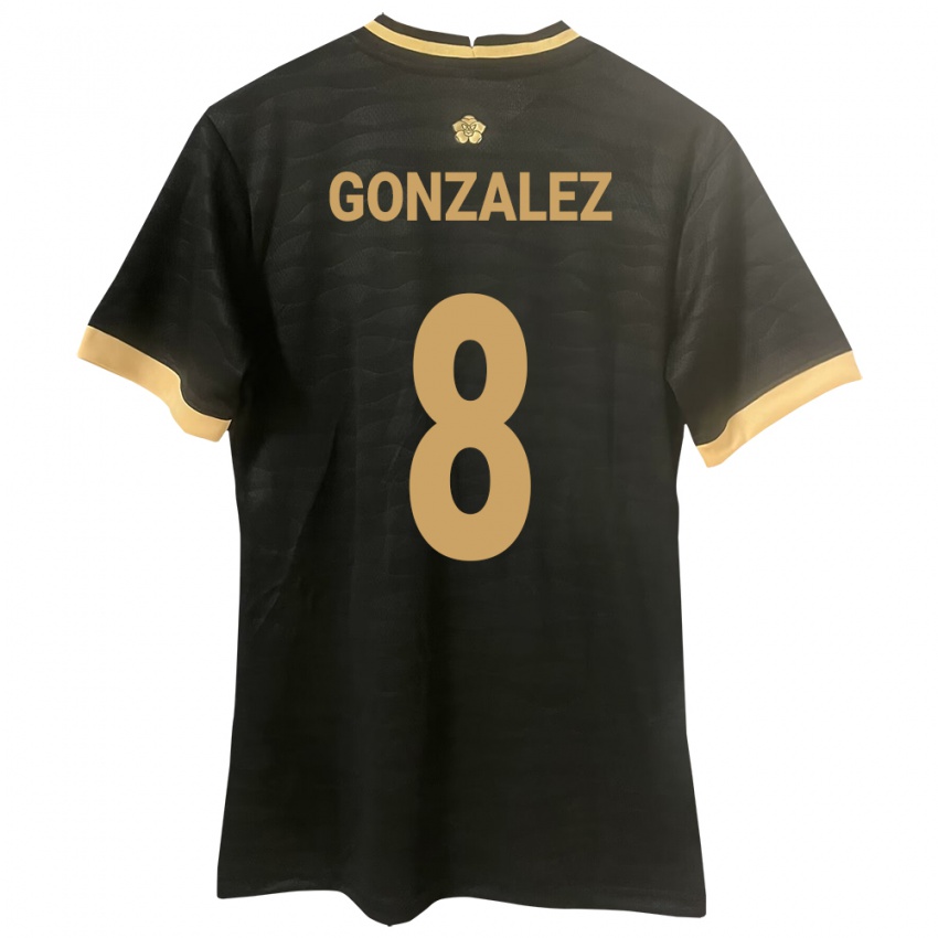 Damen Panama Schiandra González #8 Schwarz Auswärtstrikot Trikot 24-26 T-Shirt Belgien