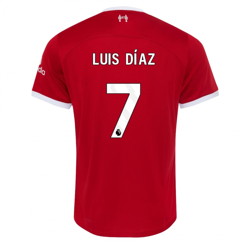 Kinder Luis Diaz #7 Rot Heimtrikot Trikot 2023/24 T-Shirt Belgien