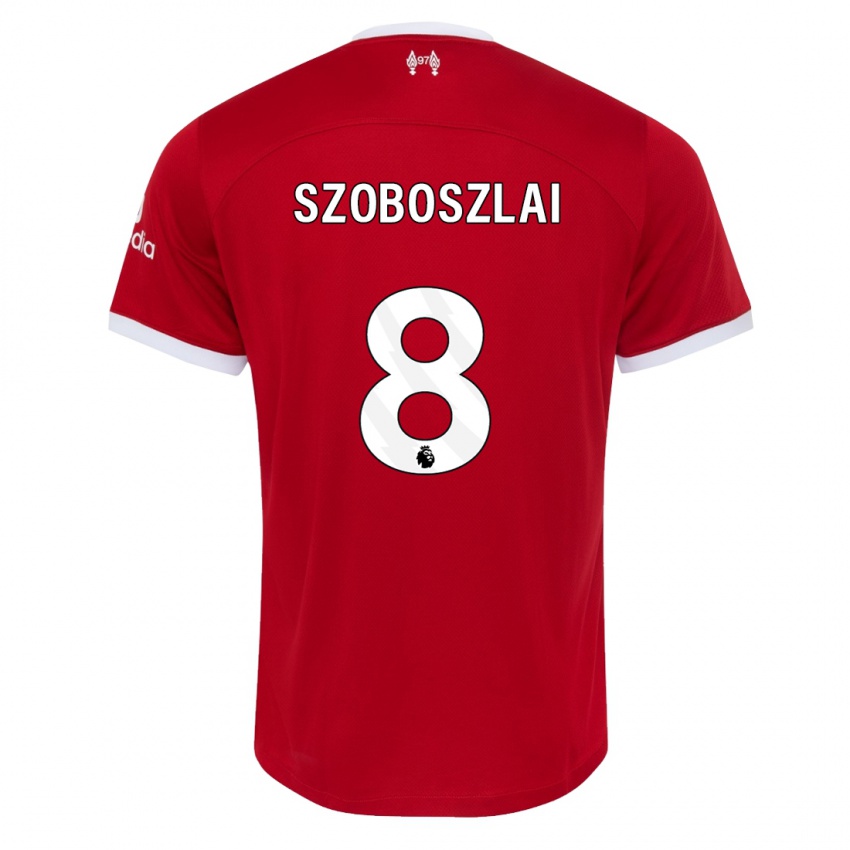 Enfant Maillot Dominik Szoboszlai #8 Rouge Tenues Domicile 2023/24 T-Shirt Belgique