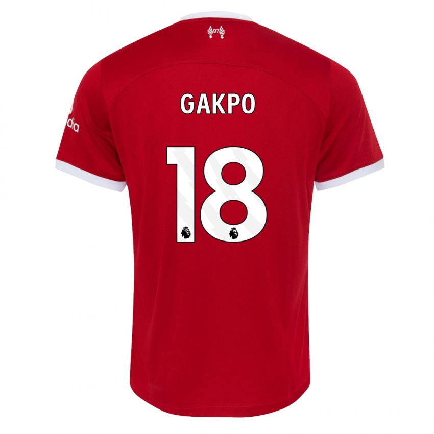 Kinderen Cody Gakpo #18 Rood Thuisshirt Thuistenue 2023/24 T-Shirt België