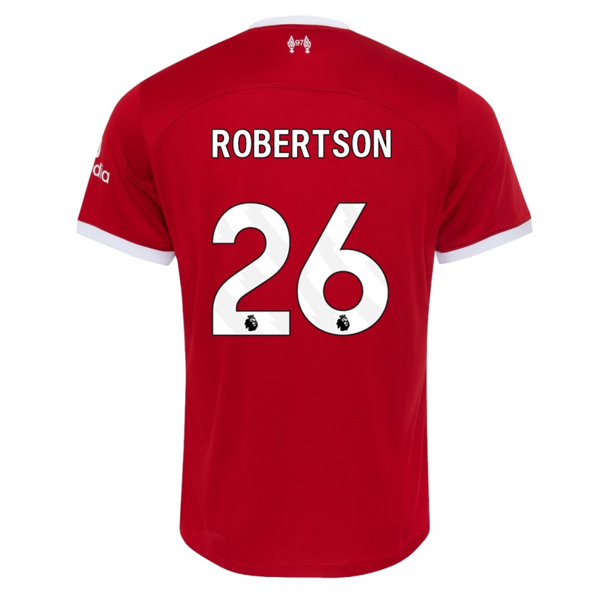Enfant Maillot Andrew Robertson #26 Rouge Tenues Domicile 2023/24 T-Shirt Belgique
