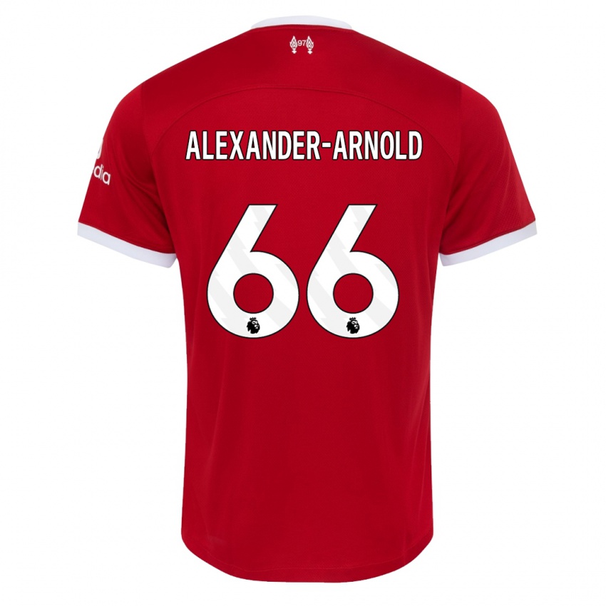 Enfant Maillot Trent Alexander-Arnold #66 Rouge Tenues Domicile 2023/24 T-Shirt Belgique