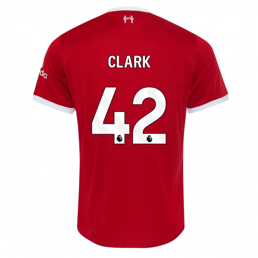 Kinderen Bobby Clark #42 Rood Thuisshirt Thuistenue 2023/24 T-Shirt België
