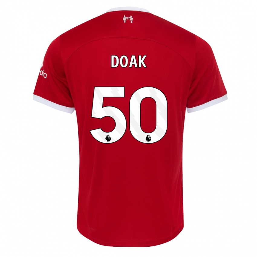 Kinder Ben Doak #50 Rot Heimtrikot Trikot 2023/24 T-Shirt Belgien