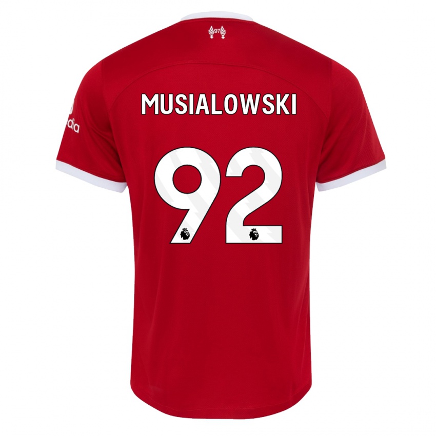 Kinder Mateusz Musialowski #92 Rot Heimtrikot Trikot 2023/24 T-Shirt Belgien
