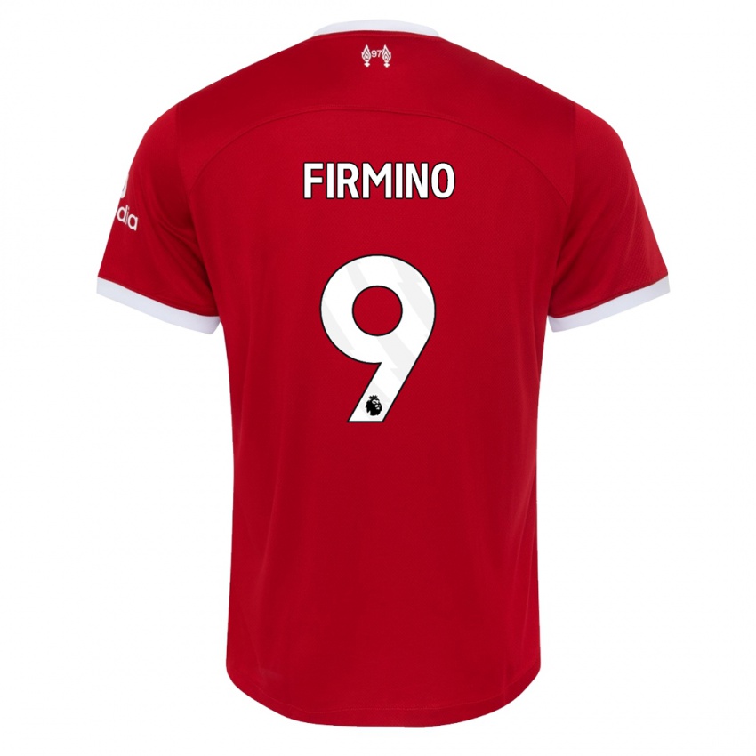 Enfant Maillot Roberto Firmino #9 Rouge Tenues Domicile 2023/24 T-Shirt Belgique