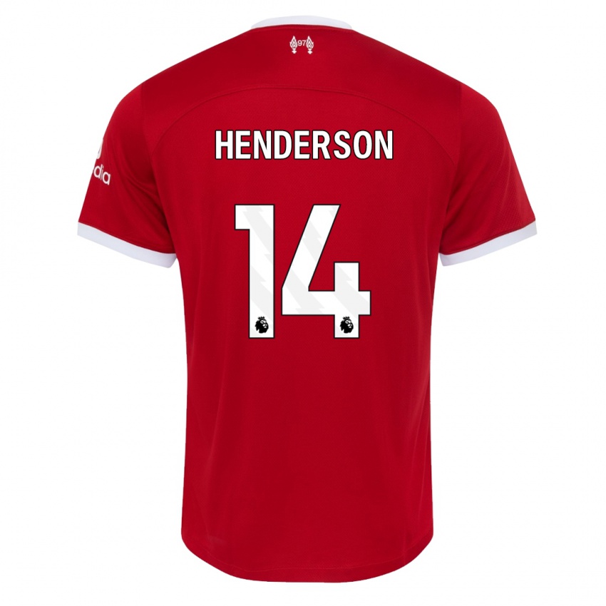 Kinderen Henderson #14 Rood Thuisshirt Thuistenue 2023/24 T-Shirt België