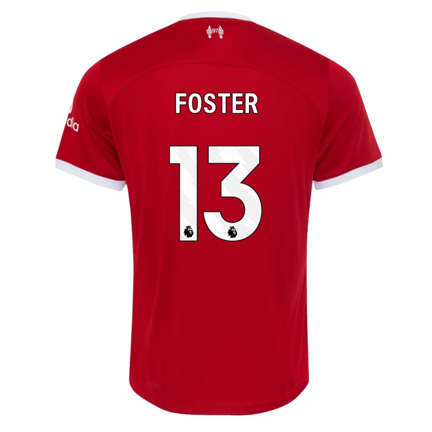 Kinderen Rylee Foster #13 Rood Thuisshirt Thuistenue 2023/24 T-Shirt België