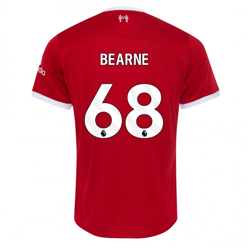 Kinder Jack Bearne #68 Rot Heimtrikot Trikot 2023/24 T-Shirt Belgien