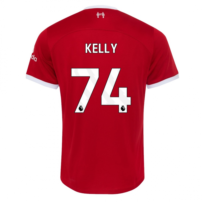 Enfant Maillot Oscar Kelly #74 Rouge Tenues Domicile 2023/24 T-Shirt Belgique