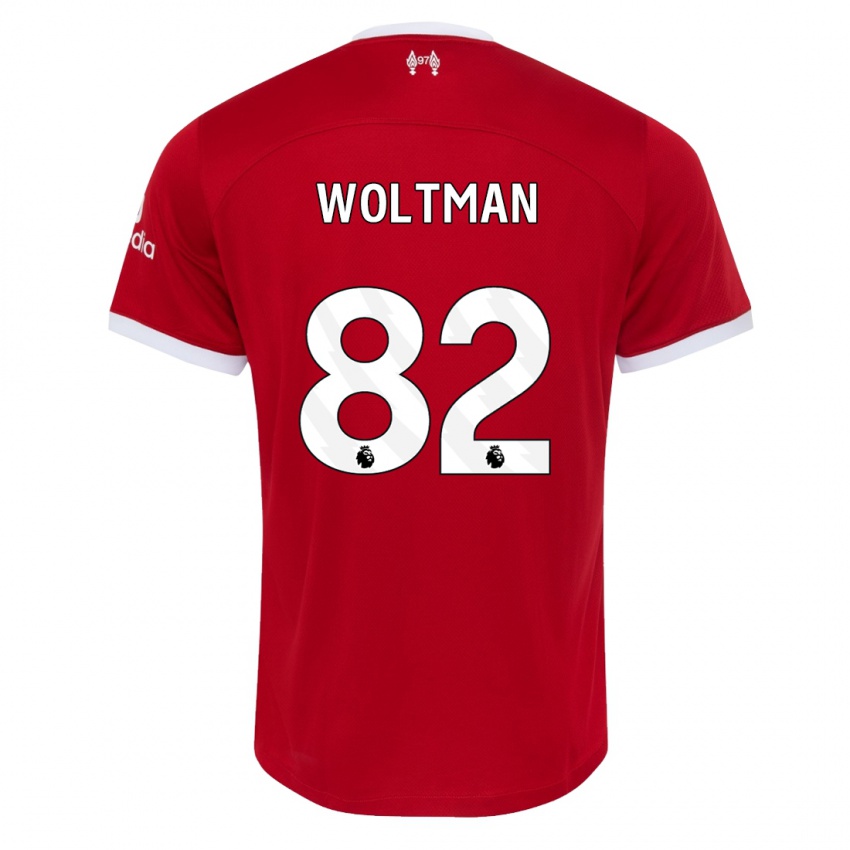 Kinderen Max Woltman #82 Rood Thuisshirt Thuistenue 2023/24 T-Shirt België