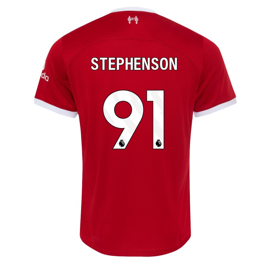 Kinder Luca Stephenson #91 Rot Heimtrikot Trikot 2023/24 T-Shirt Belgien