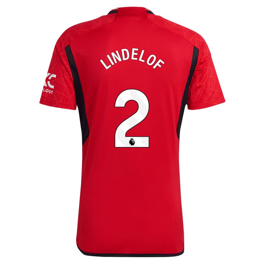 Kinder Victor Lindelof #2 Rot Heimtrikot Trikot 2023/24 T-Shirt Belgien