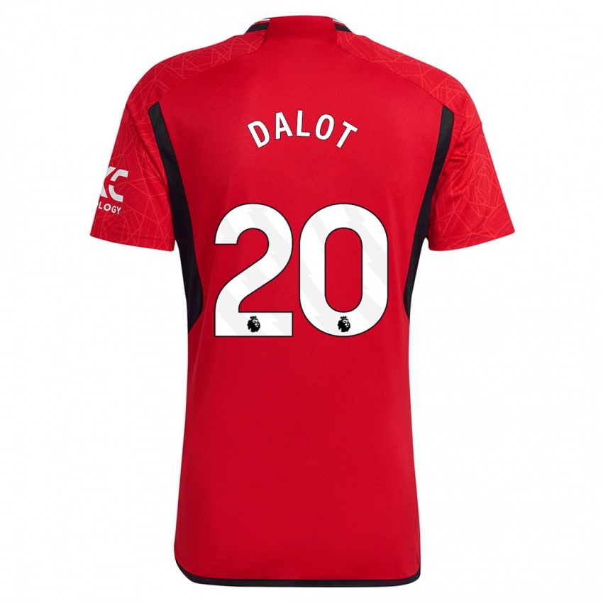 Enfant Maillot Diogo Dalot #20 Rouge Tenues Domicile 2023/24 T-Shirt Belgique