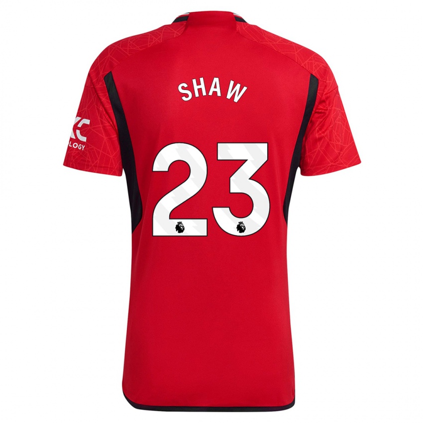 Kinder Luke Shaw #23 Rot Heimtrikot Trikot 2023/24 T-Shirt Belgien