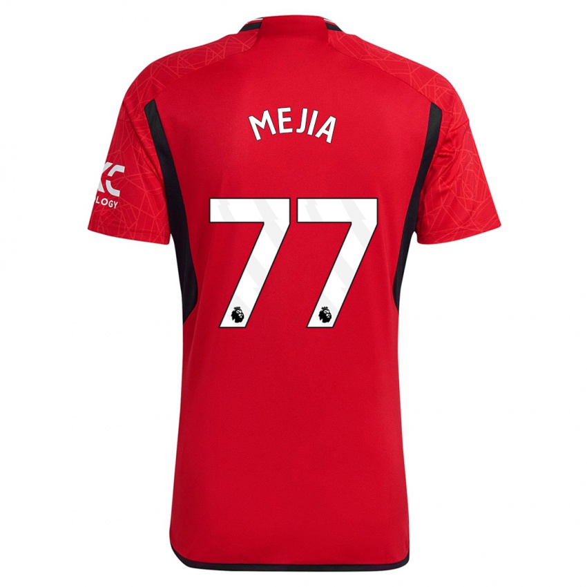 Kinder Mateo Mejia #77 Rot Heimtrikot Trikot 2023/24 T-Shirt Belgien