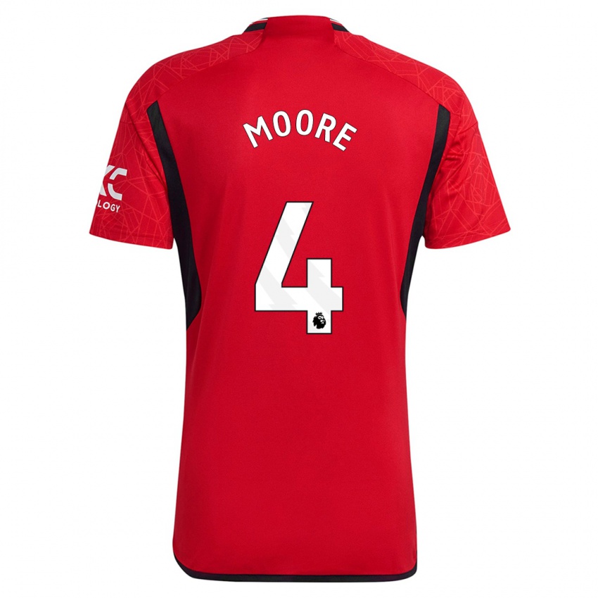 Kinder Jade Moore #4 Rot Heimtrikot Trikot 2023/24 T-Shirt Belgien