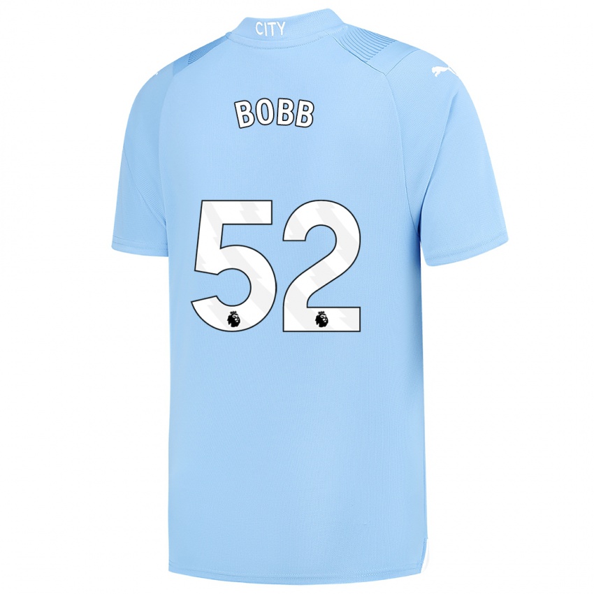 Kinder Oscar Bobb #52 Hellblau Heimtrikot Trikot 2023/24 T-Shirt Belgien