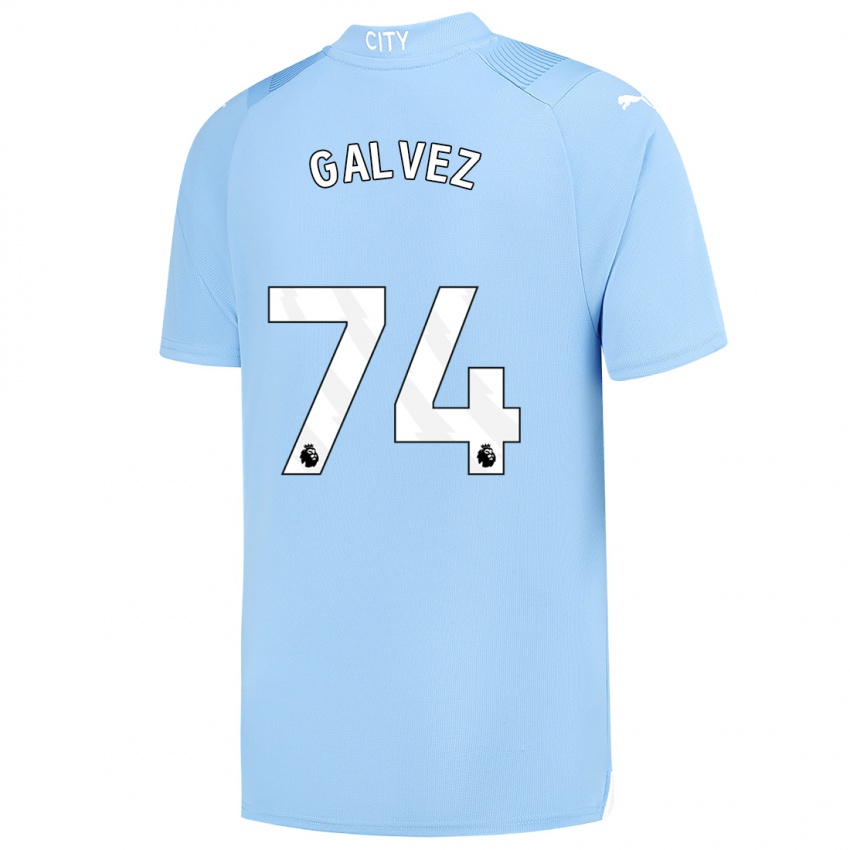 Kinderen Tomas Galvez #74 Lichtblauw Thuisshirt Thuistenue 2023/24 T-Shirt België