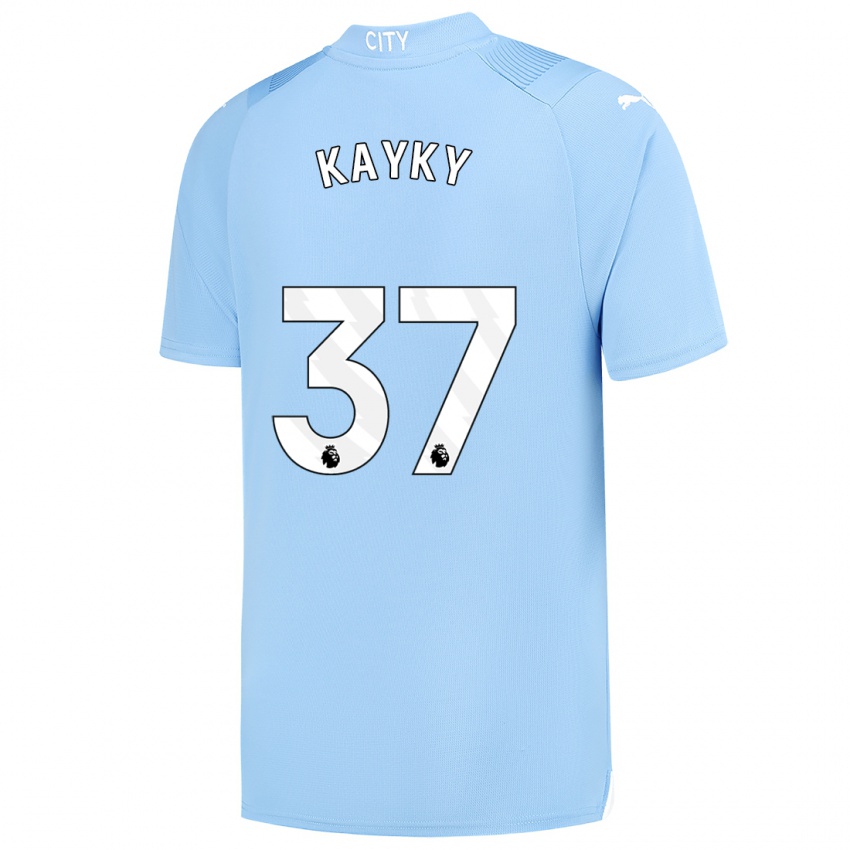 Kinderen Kayky #37 Lichtblauw Thuisshirt Thuistenue 2023/24 T-Shirt België