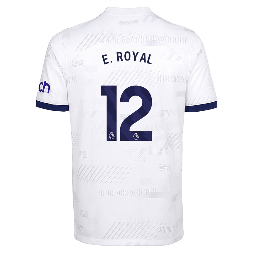 Enfant Maillot Emerson Royal #12 Blanc Tenues Domicile 2023/24 T-Shirt Belgique