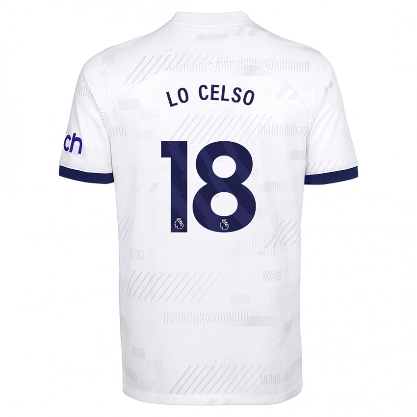 Enfant Maillot Giovani Lo Celso #18 Blanc Tenues Domicile 2023/24 T-Shirt Belgique